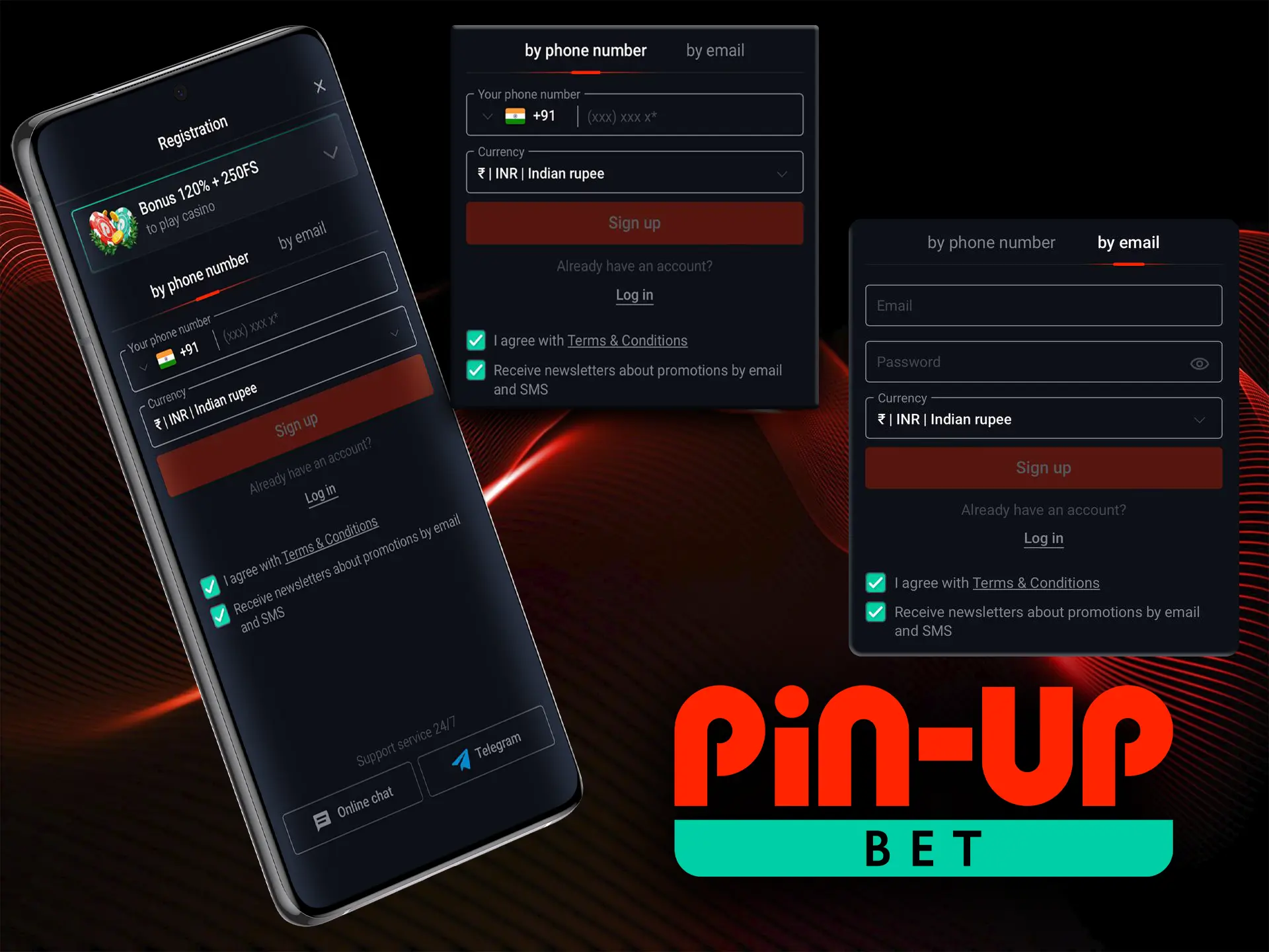 Register for Pin Up Account